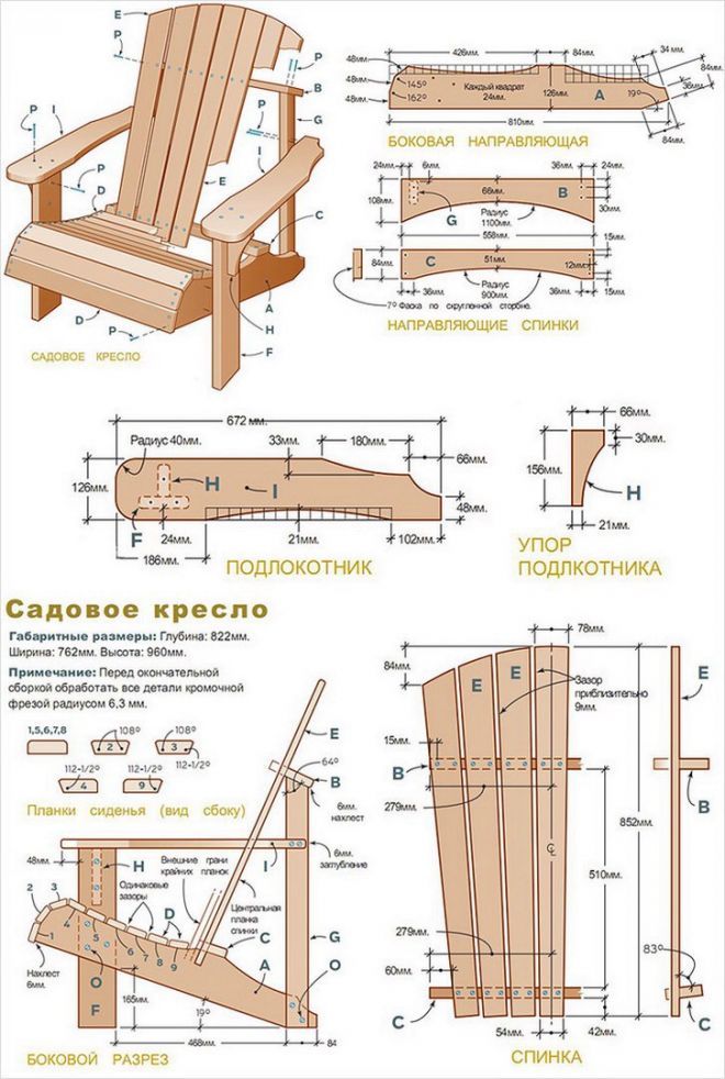 Мебель садовая из дерева